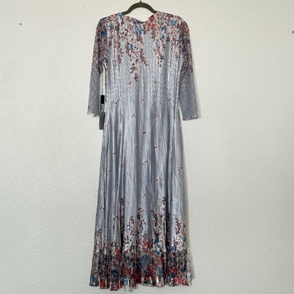 Komarov Dress Women 3X Ruffle Lace Sleeve Charmeuse Cocktail Party Formal - Picture 2 of 15